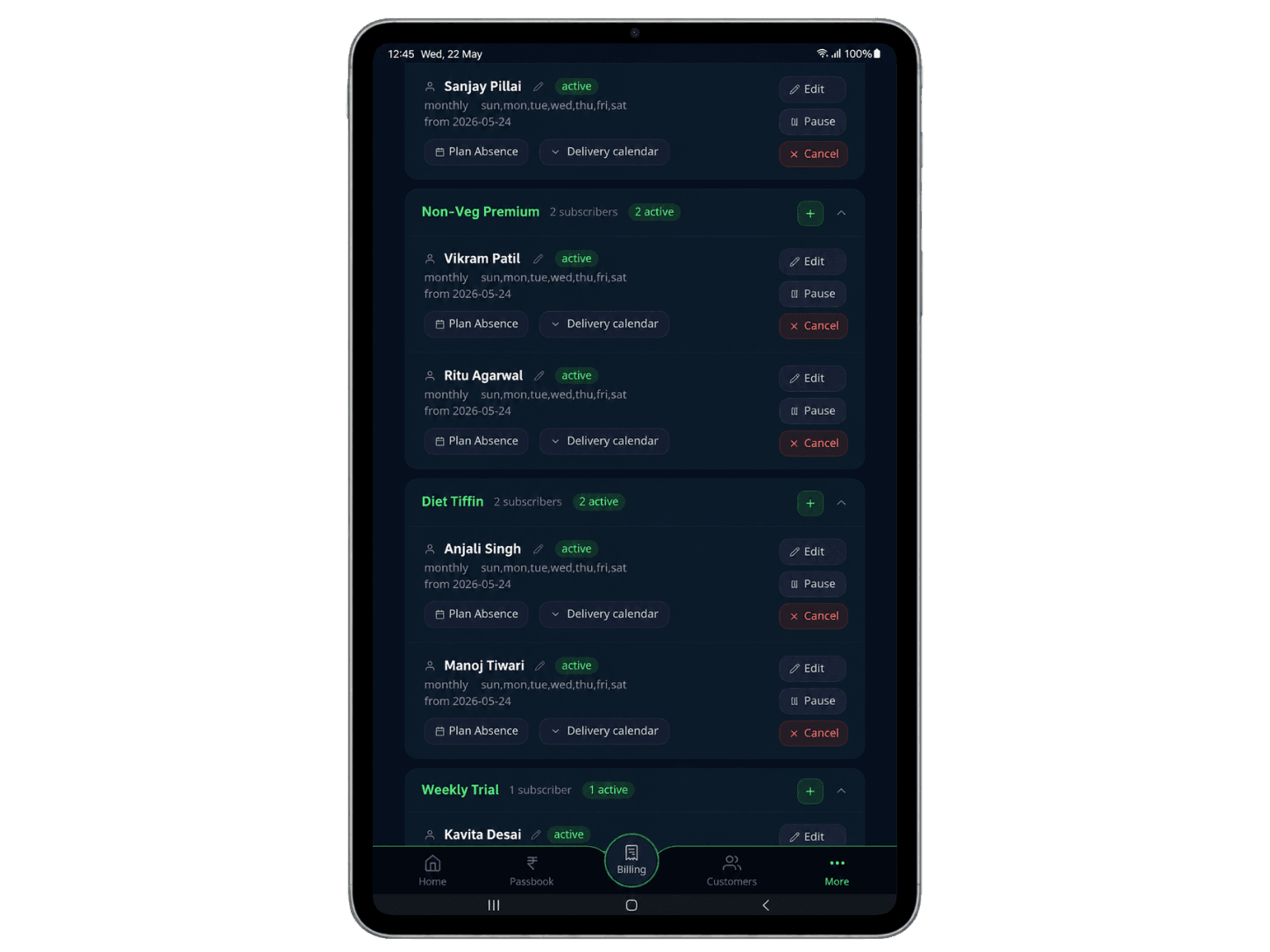 Set up subscriptions